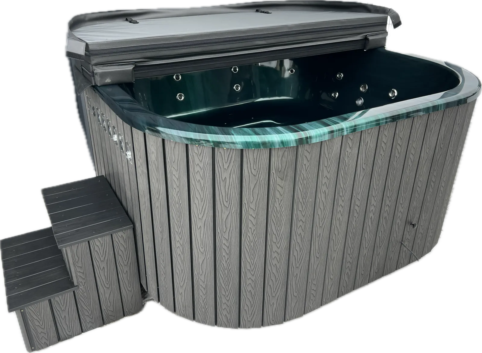 Elegant partnership hot tub showcase